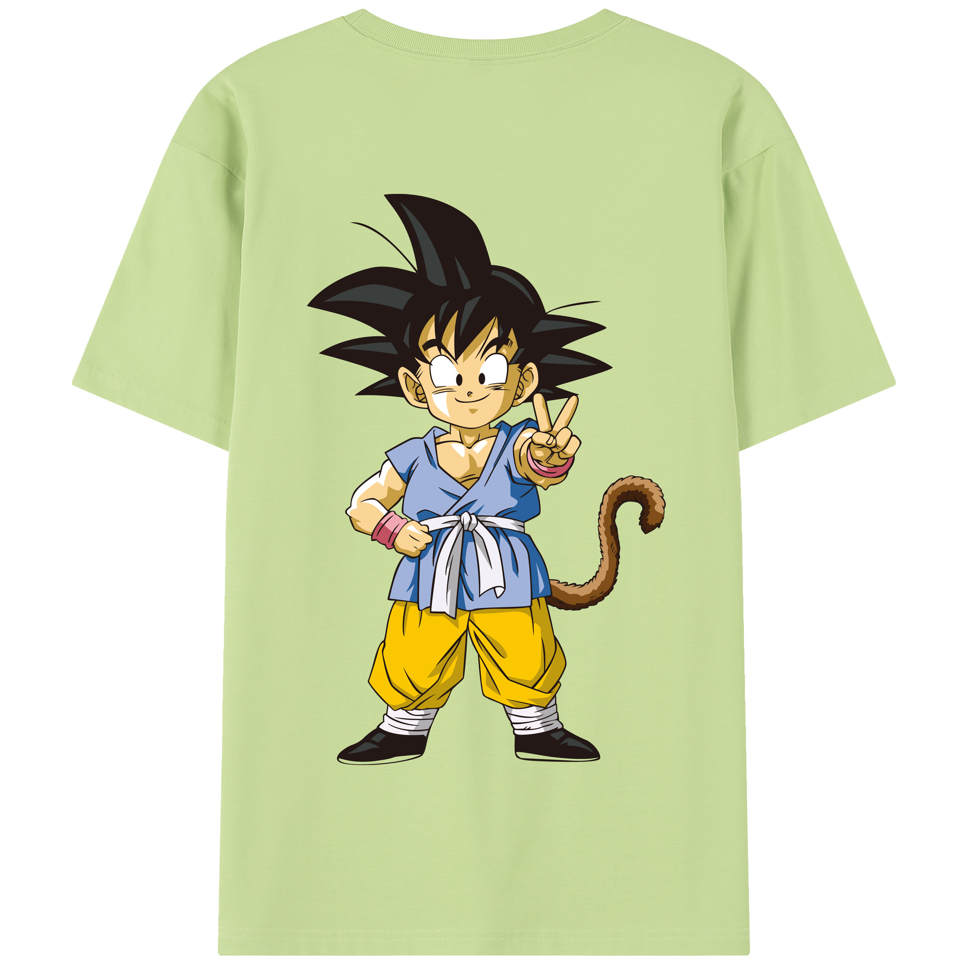 （画像用） ドラゴンボール 孫悟空（そん ごくう）Son Goku カカロット DRAGON BALL Kakarotto 綿100％半袖Tシャツ（背面プリント）